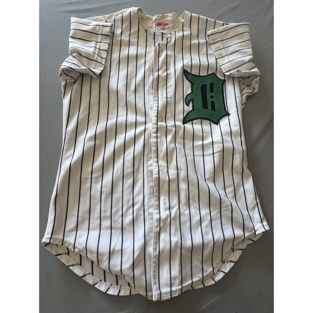 Vintage Wilson Pinstripe Baseball‎ Jersey Made in USA "D" Size 40
